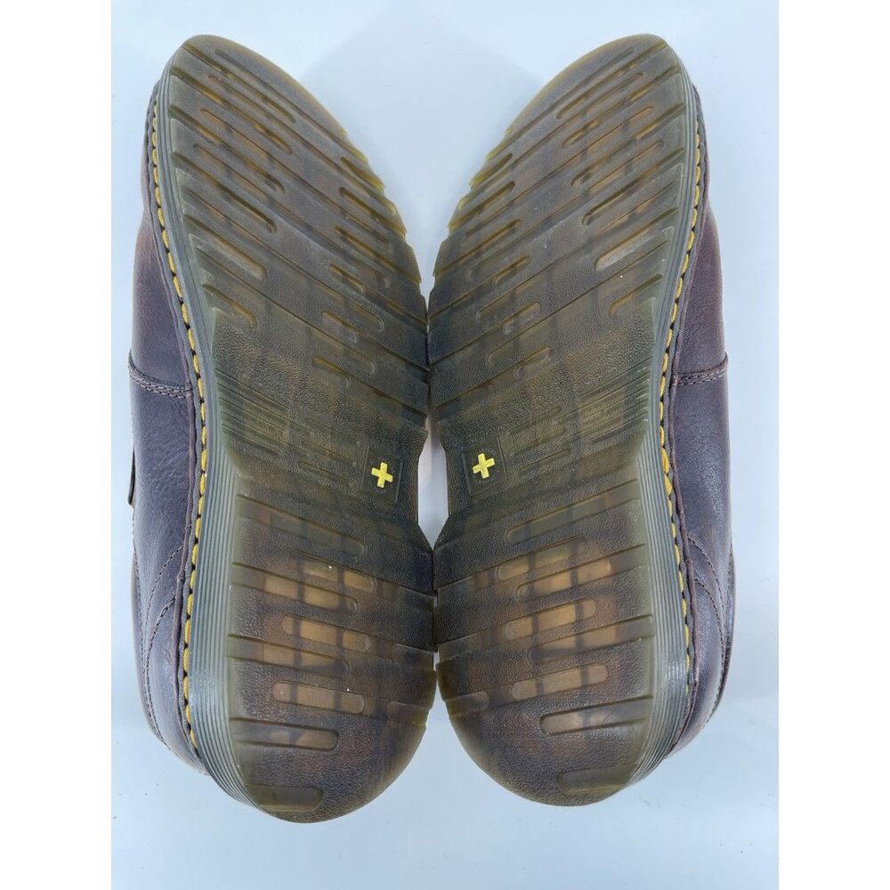 Doc Dr Martens Tevin Brown Leather Stitched Slip On Loafer Men's Size 11 M - Picture 6 of 9